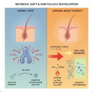 代謝シフトによる毛包活性化
