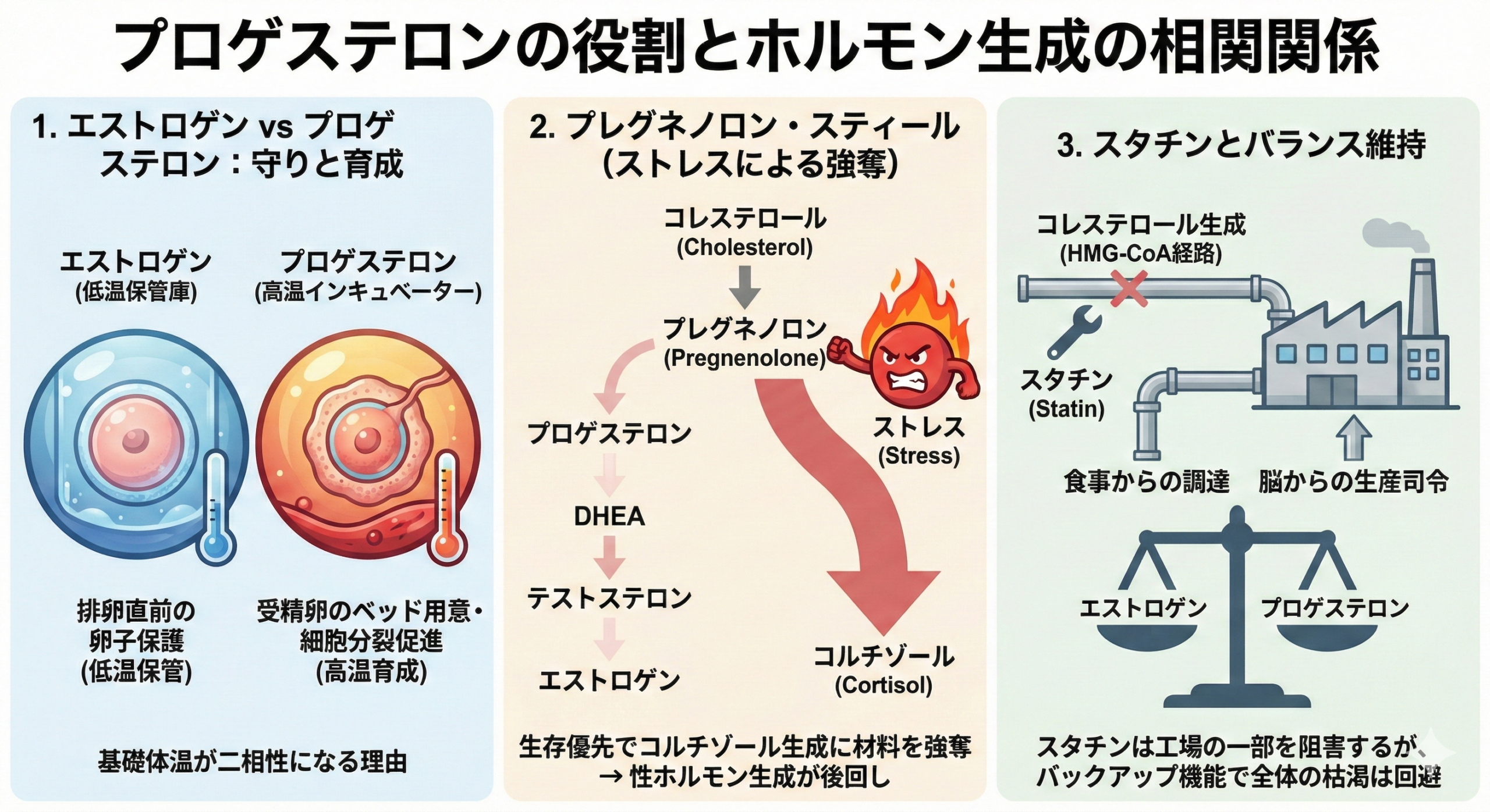 プロゲステロンの役割とホルモン生成の相関関係