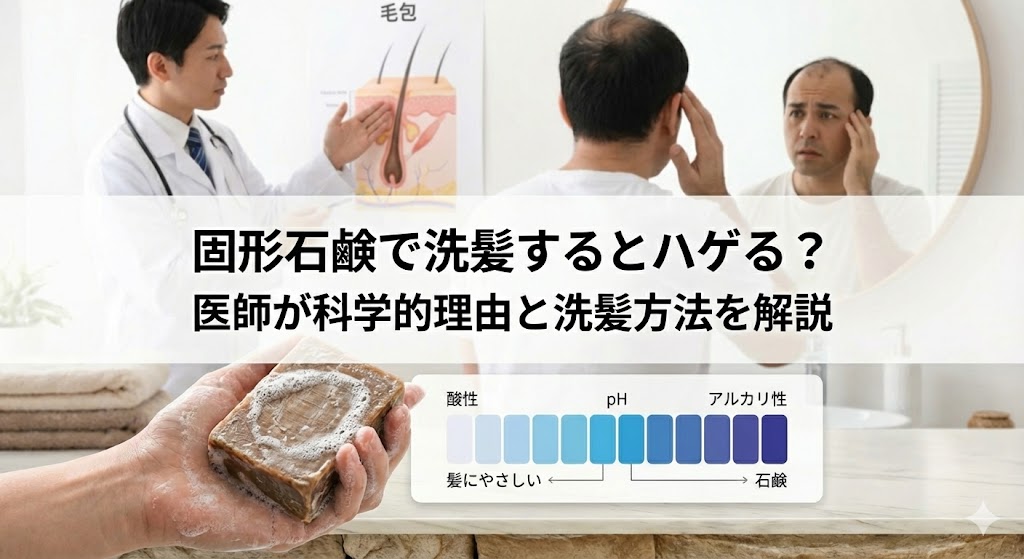 固形石鹸で洗髪するとハゲる？医師が科学的理由と洗髪方法を解説
