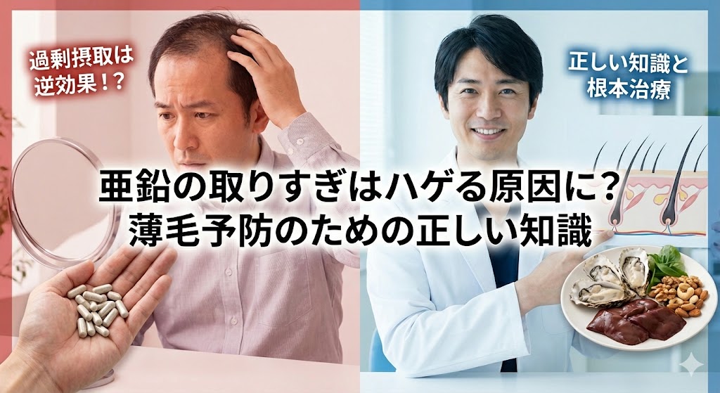 亜鉛の取りすぎはハゲる原因に?薄毛予防のための正しい知識
