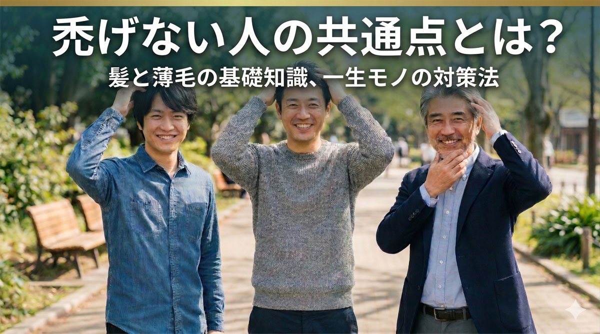 禿げない人の共通点とは？髪と薄毛の基礎知識、一生モノの対策法