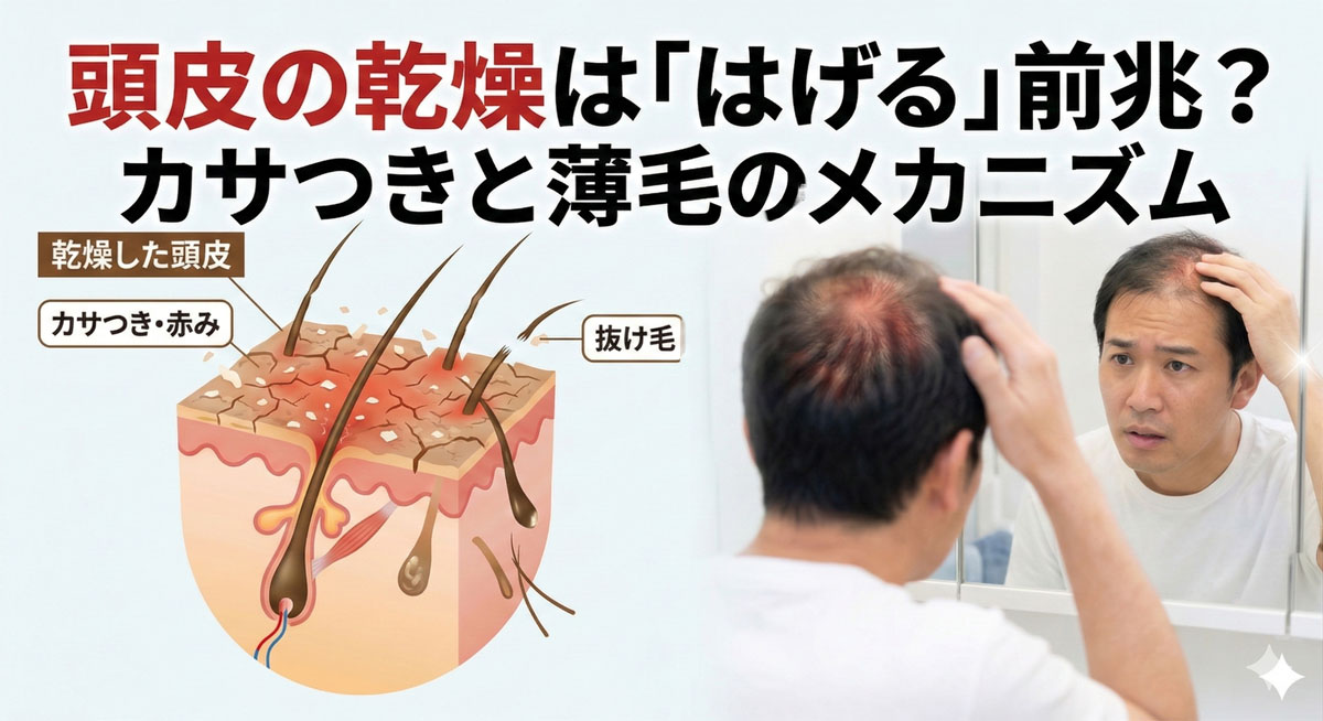 頭皮の乾燥は「はげる」前兆？カサつきと薄毛のメカニズム