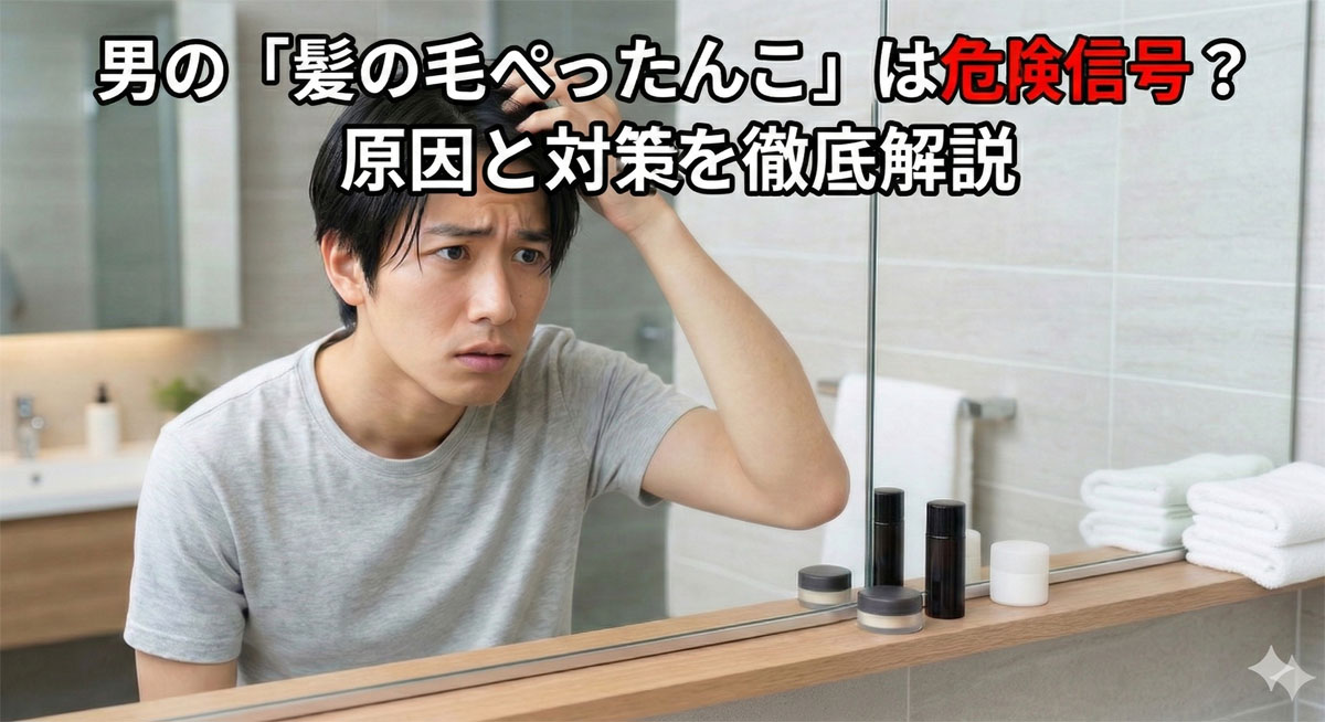 男の「髪の毛ぺったんこ」は危険信号？原因と対策を徹底解説