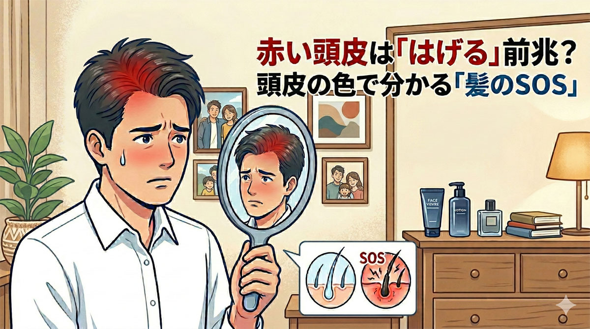 赤い頭皮は「はげる」前兆？頭皮の色でわかる「髪のSOS」